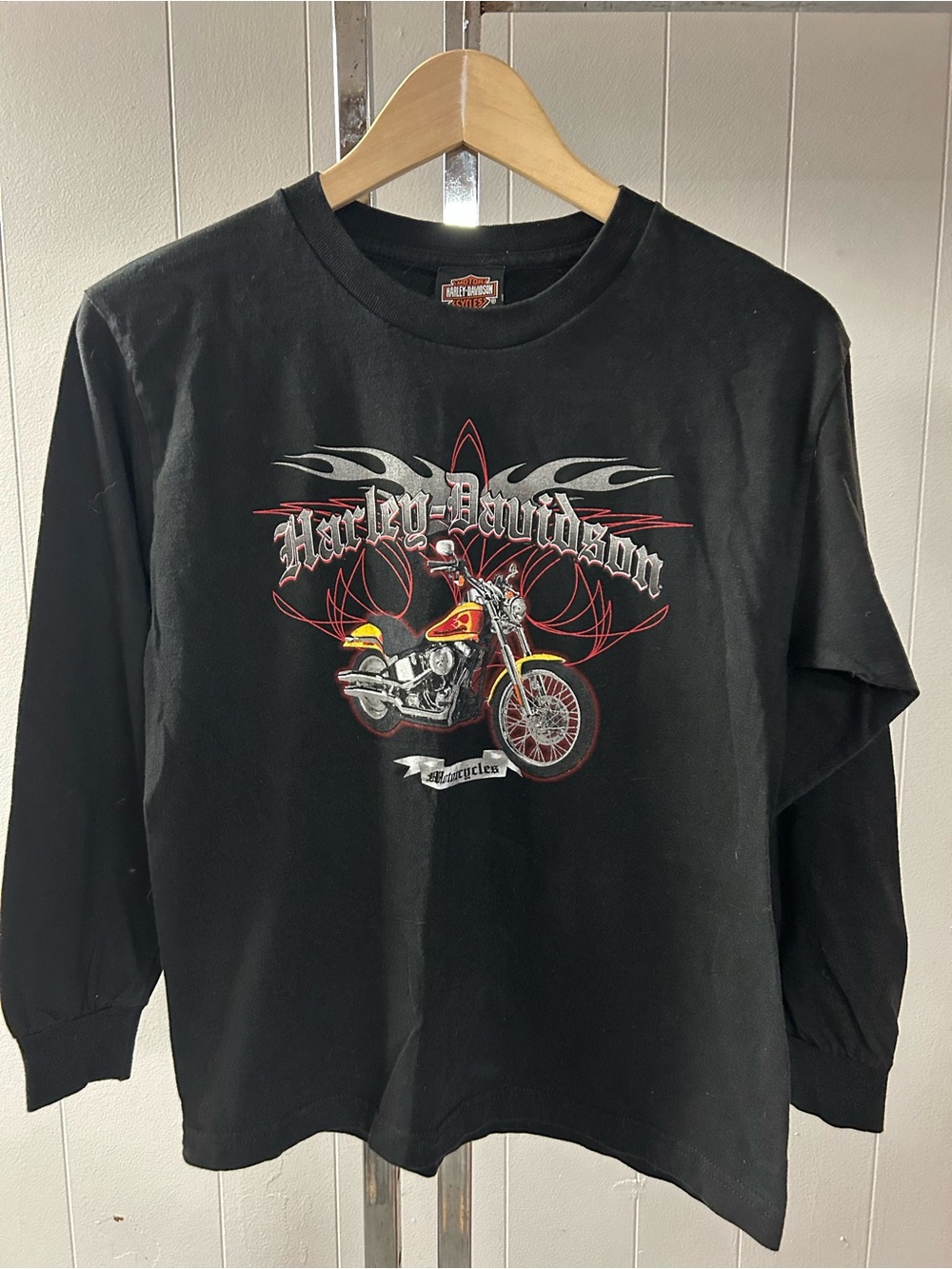 Harley-Davidson Youth Large Black Long Sleeve Graphic Tee